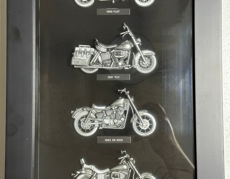 2007 Harley Davidson Motorcycles of the 1980s Pewter Shadowbox Display Set   - TvMovieCards.com