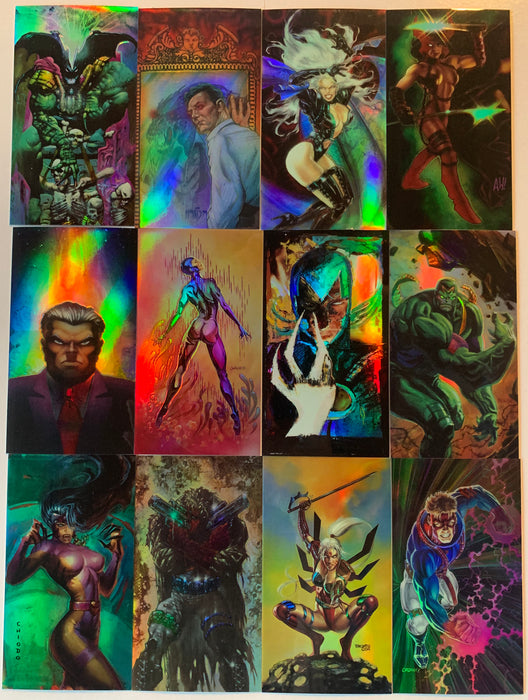1994 WildC.A.T.s '94 Widevision Painted Refractor Chase Card Set P1 - P12   - TvMovieCards.com