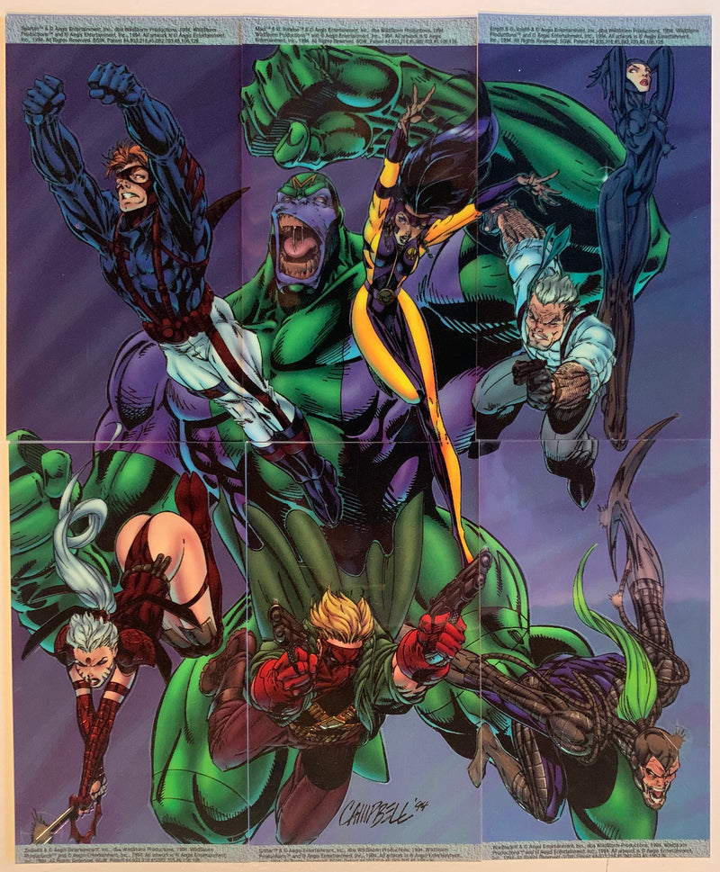 1994 WildC.A.T.s '94 Widevision Double Sided Chase Card Set D1 - D6   - TvMovieCards.com