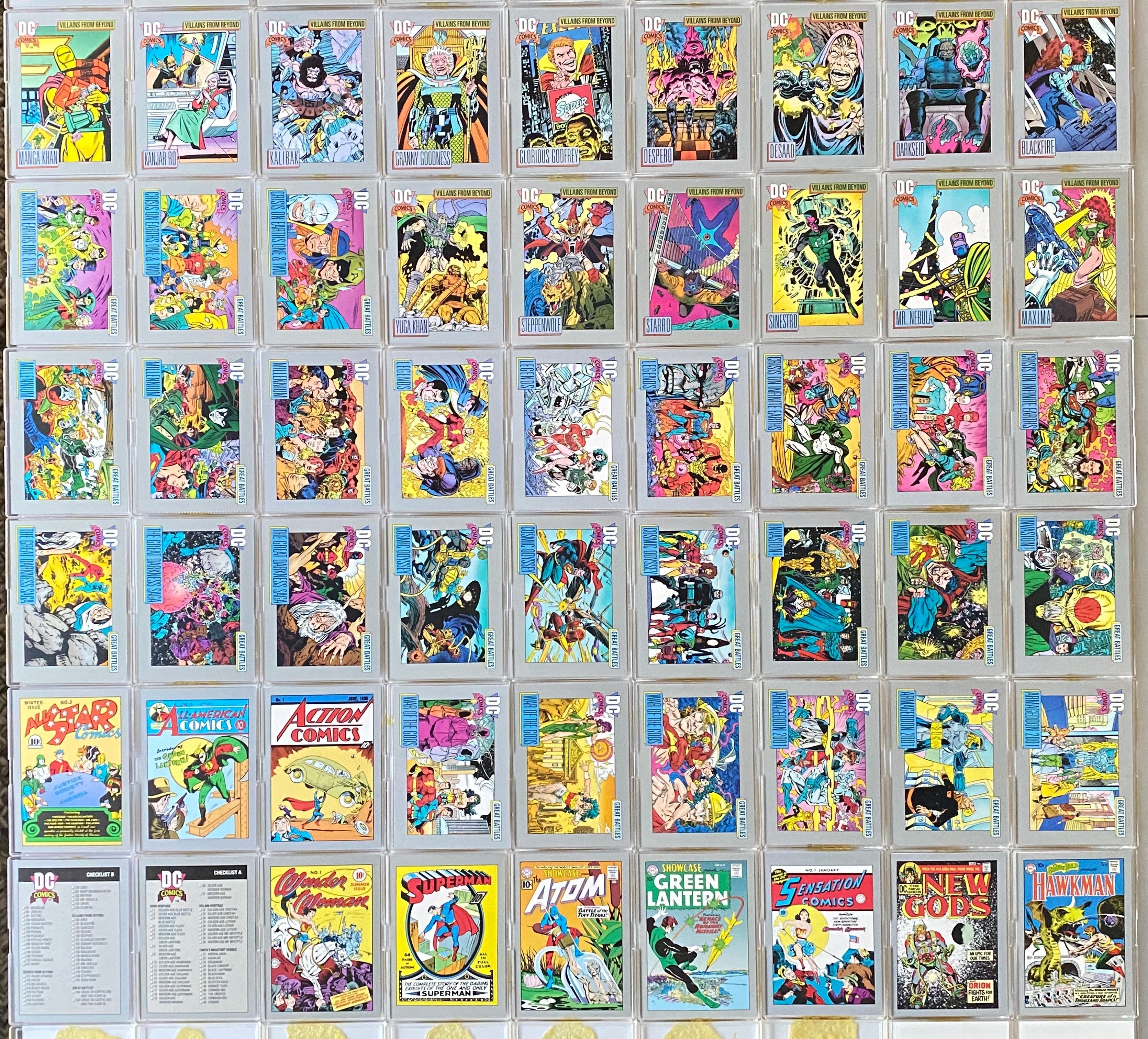 DC Cosmic Base Trading Card Set 180 Cards Impel 1992 DC Comics