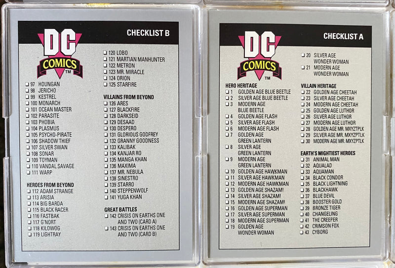 DC Cosmic Base Trading Card Set 180 Cards Impel 1992 DC Comics   - TvMovieCards.com