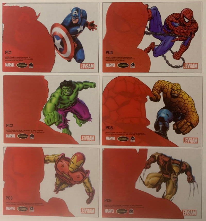 Marvel 70 Years of Marvel Comics Clearly Heroic Cels Chase Card Set 6 cards PC1   - TvMovieCards.com
