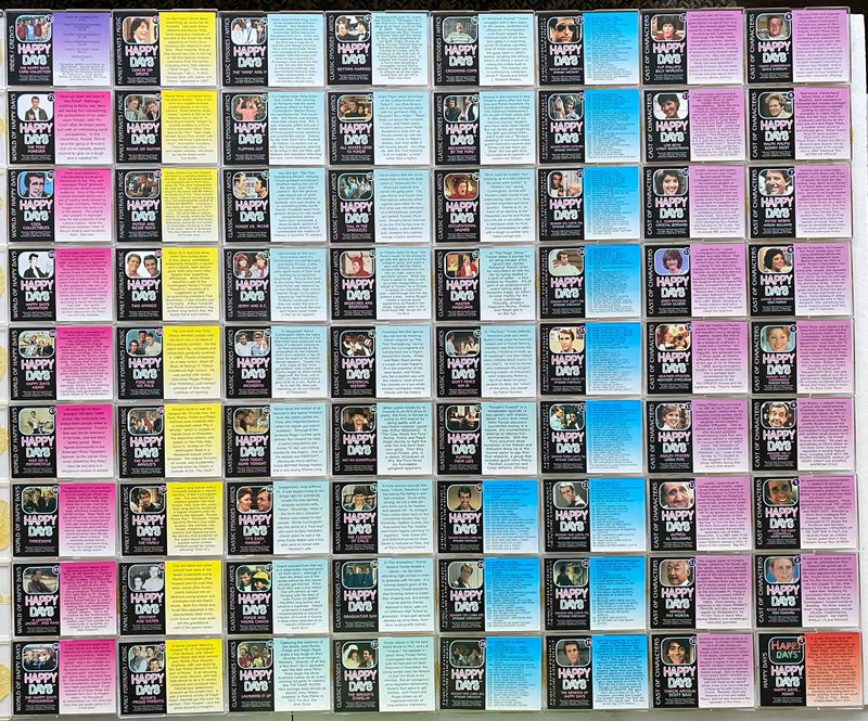 Happy Days TV Show Trading Base Card Set 72 Cards Duocards 1998   - TvMovieCards.com