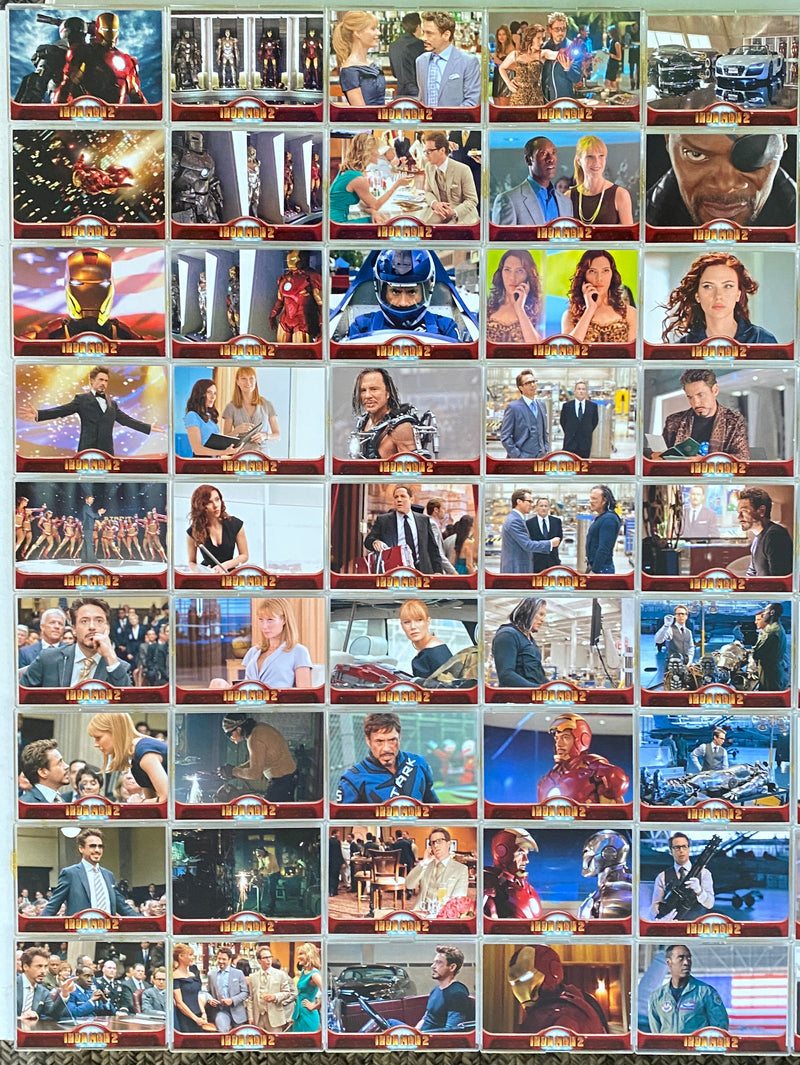 Iron Man Movie 2 Upper Deck Trading Base Card Set 75 Cards 2010   - TvMovieCards.com