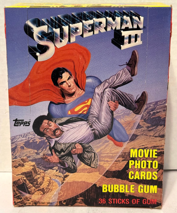 1983 Superman III Movie Vintage Trading Card Wax Box Full 36 Packs Topps - TvMovieCards.com