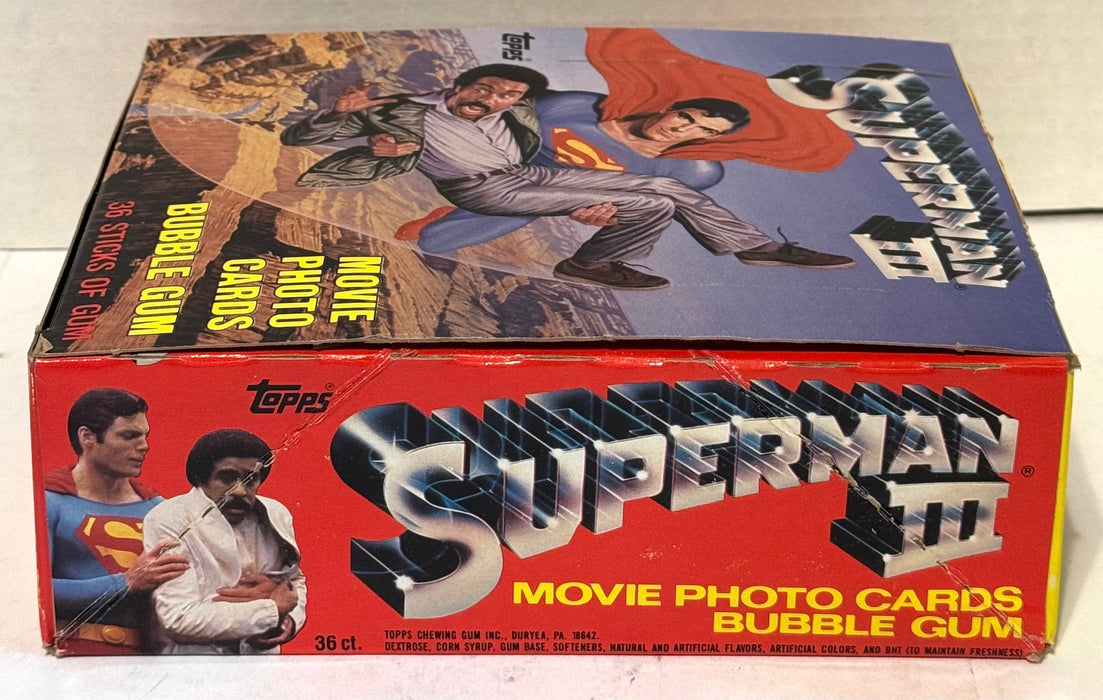 1983 Superman III Movie Vintage Trading Card Wax Box Full 36 Packs Topps - TvMovieCards.com