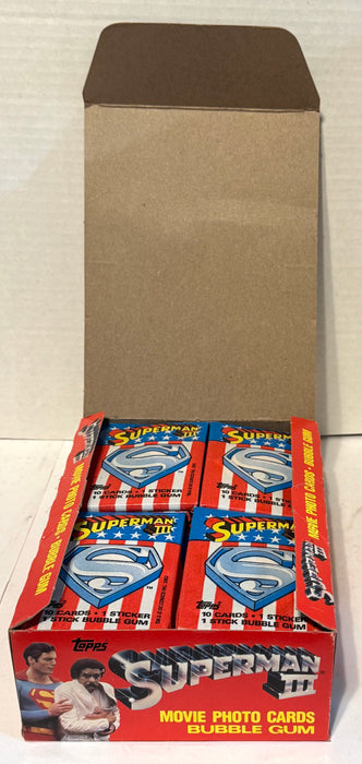 1983 Superman III Movie Vintage Trading Card Wax Box Full 36 Packs Topps - TvMovieCards.com