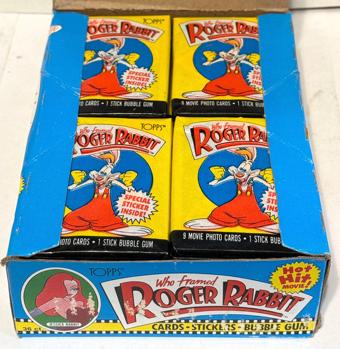 Roger Rabbit (Who Framed) Movie Vintage Bubble Gum Card Box 36 Packs Topps 1988 - TvMovieCards.com