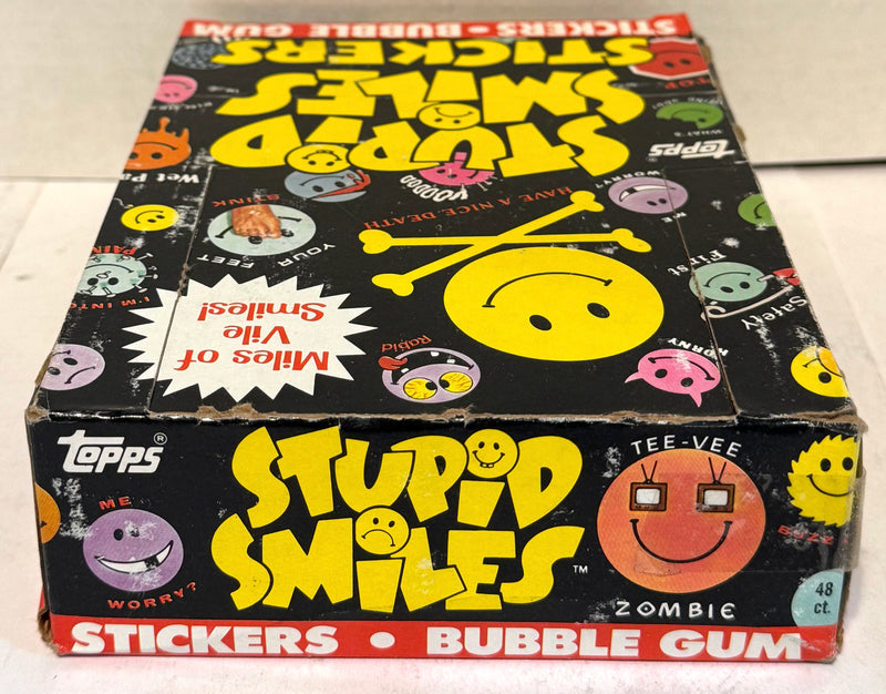 1989 Topps Stupid Smiles Stickers Full Sticker Card Box 48 Sealed Packs - TvMovieCards.com