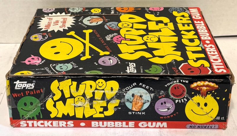 1989 Topps Stupid Smiles Stickers Full Sticker Card Box 48 Sealed Packs - TvMovieCards.com