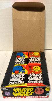 1989 Topps Stupid Smiles Stickers Full Sticker Card Box 48 Sealed Packs - TvMovieCards.com