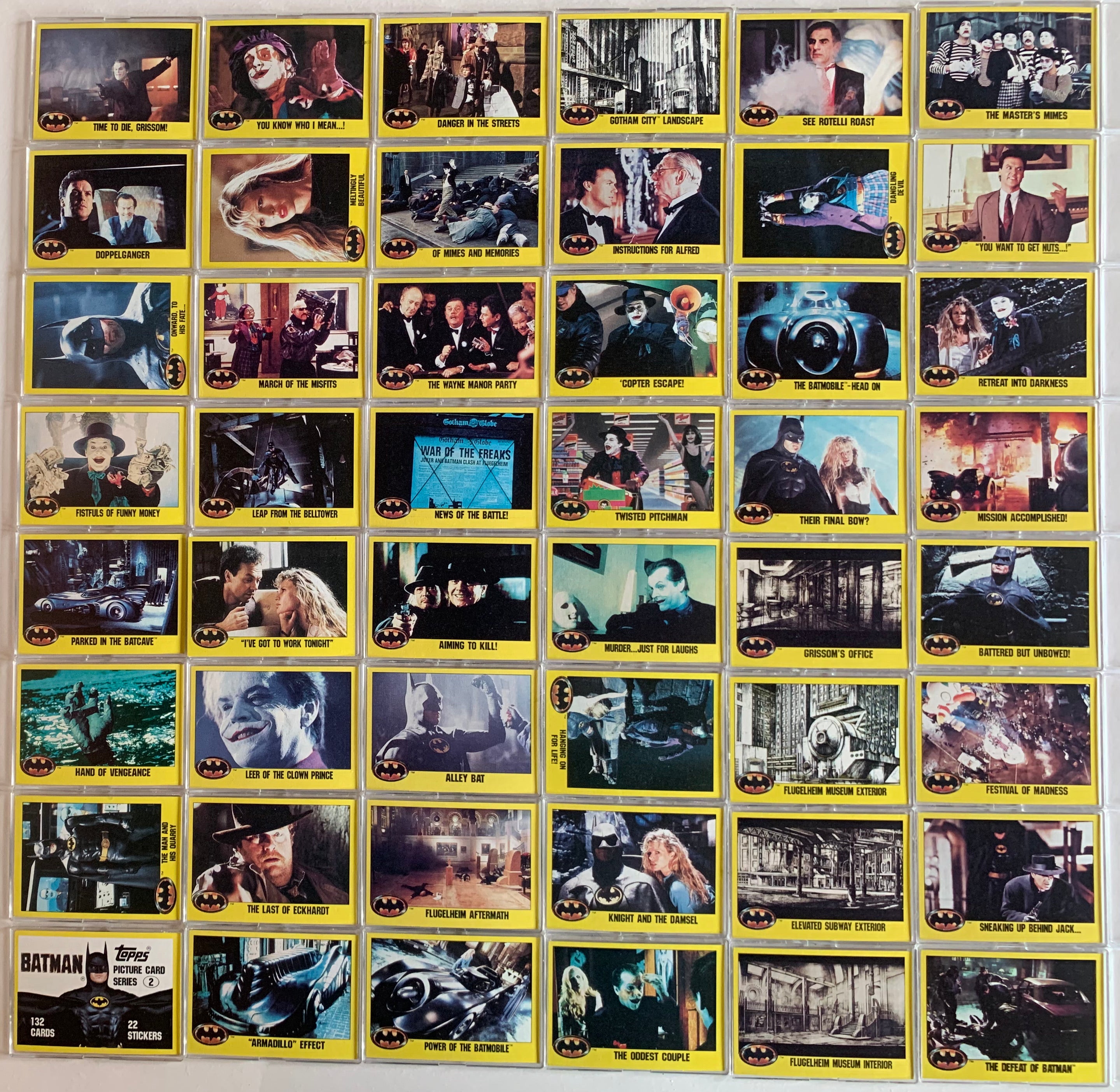 Batman Movie Series 2 Vintage Base Card Set 132 Cards 133-264