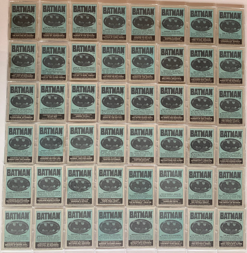 Batman Movie Series 2 Vintage Base Card Set 132 Cards 133-264 Topps 1989 - TvMovieCards.com