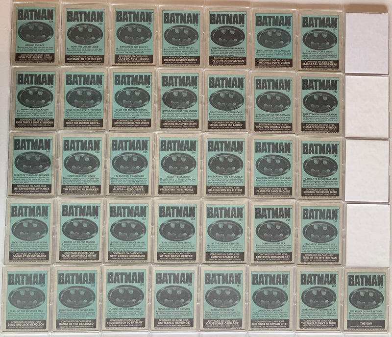 Batman Movie Series 2 Vintage Base Card Set 132 Cards 133-264 Topps 1989 - TvMovieCards.com