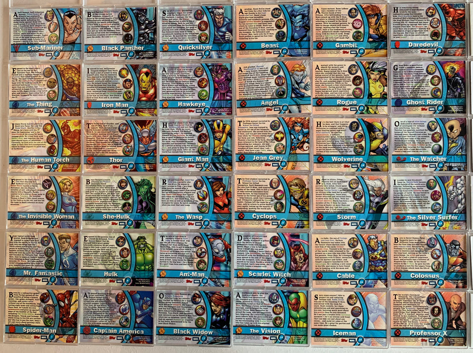 Marvel Legends Base Trading  Card Set 72 Cards Topps 2001   - TvMovieCards.com