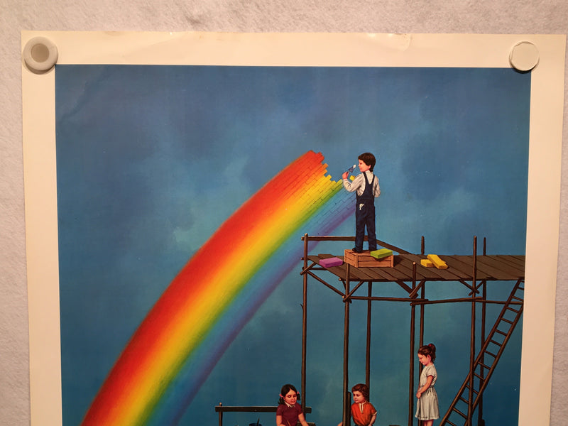"Building a Rainbow" Tito Salomoni 1979 Art Print Poster 22 x 34   - TvMovieCards.com