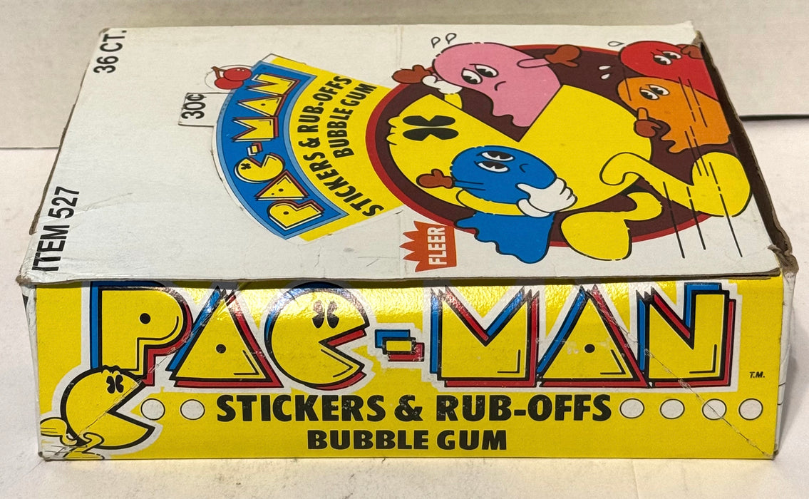 1980 Pac-Man Stickers FULL 36 Wax Pack Sticker Trading Card Box Fleer - TvMovieCards.com