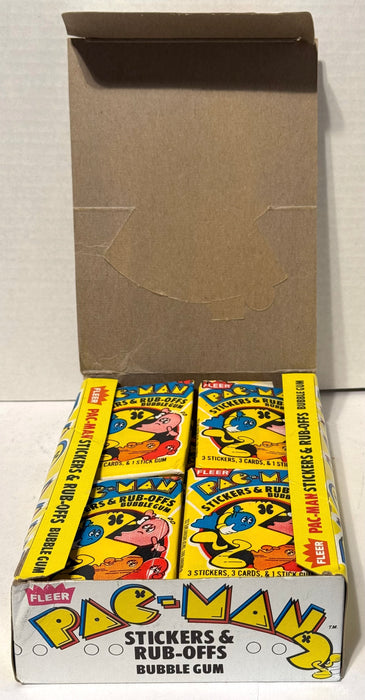 1980 Pac-Man Stickers FULL 36 Wax Pack Sticker Trading Card Box Fleer - TvMovieCards.com