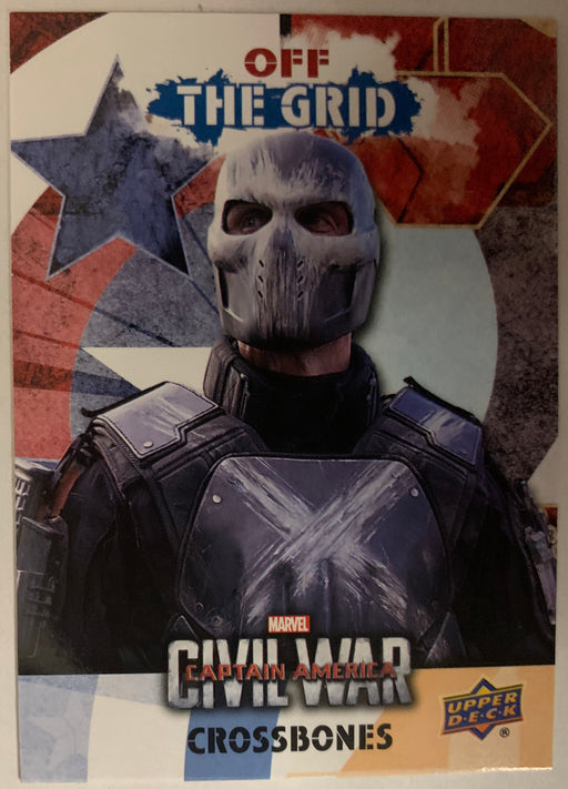 Captain America Civil War Off The Grid Chase Card  OGB1 UD 2016   - TvMovieCards.com