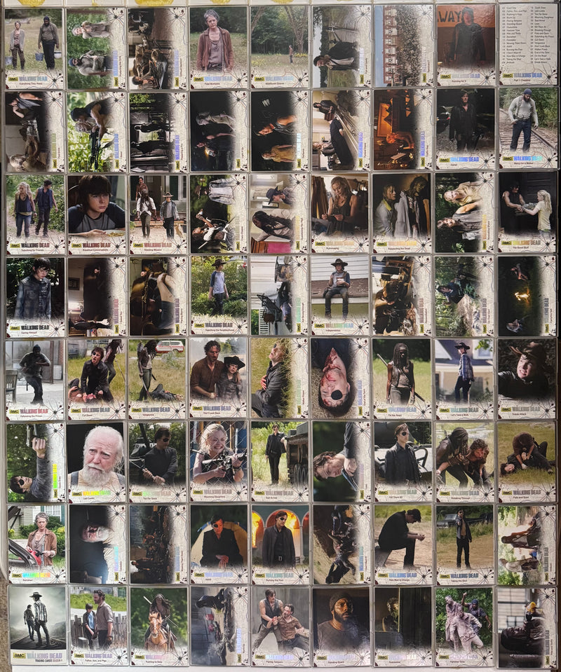 Walking Dead Season 4 Part 1 Silver Foil Parallel Complete Base Trading Card Set - TvMovieCards.com