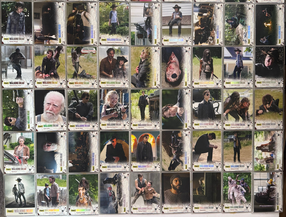 Walking Dead Season 4 Part 1 Silver Foil Parallel Complete Base Trading Card Set of 72 - TvMovieCards.com