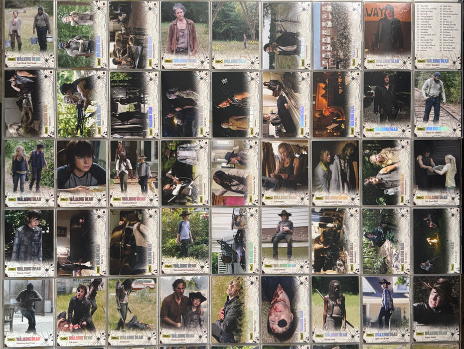 Walking Dead Season 4 Part 1 Silver Foil Parallel Complete Base Trading Card Set of 72 - TvMovieCards.com