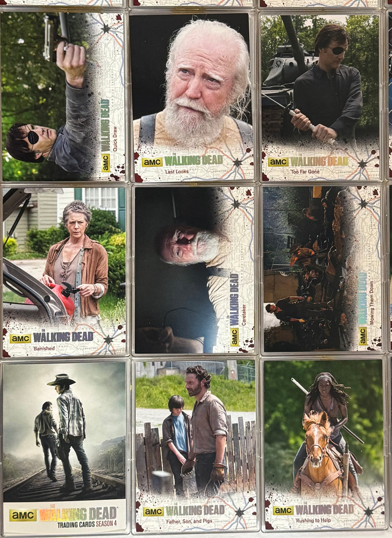 Walking Dead Season 4 Part 1 Silver Foil Parallel Complete Base Trading Card Set - TvMovieCards.com