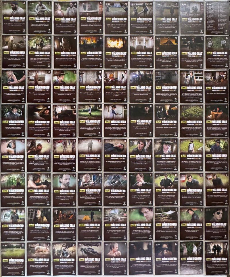 Walking Dead Season 4 Part 1 Silver Foil Parallel Complete Base Trading Card Set - TvMovieCards.com