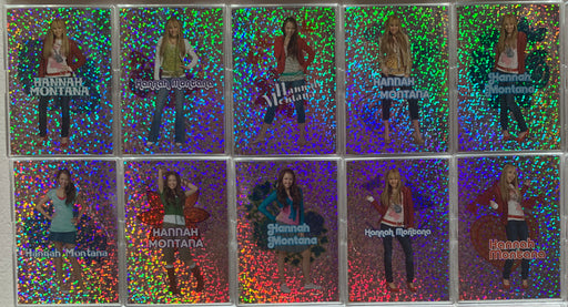 Hannah Montana TV Show Series 1 Glitter Stickers Chase Card Set (10) Topps 2008   - TvMovieCards.com