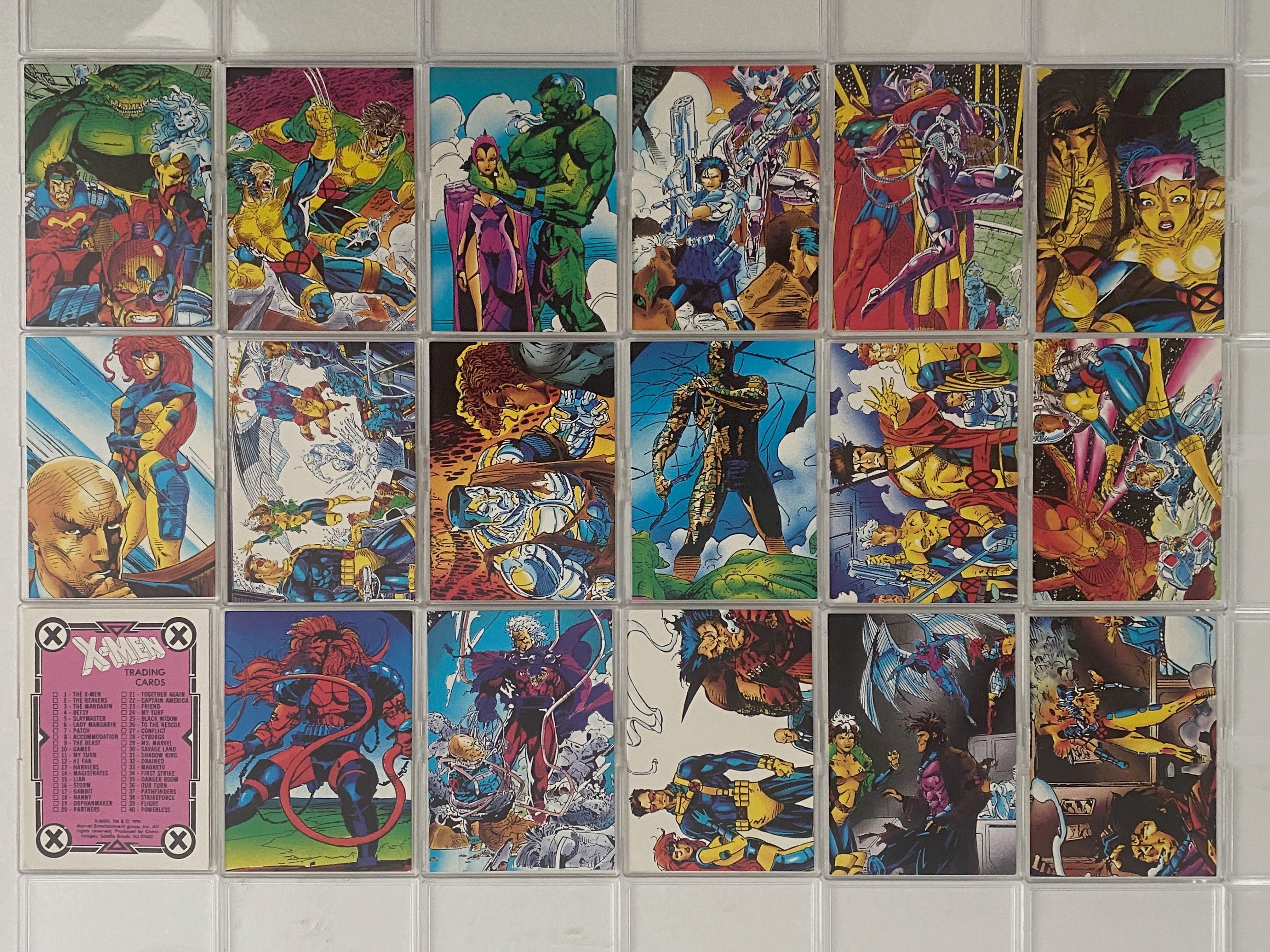 X-Men Jim Lee Art Base Card Set 90 Cards Comic Images 1991