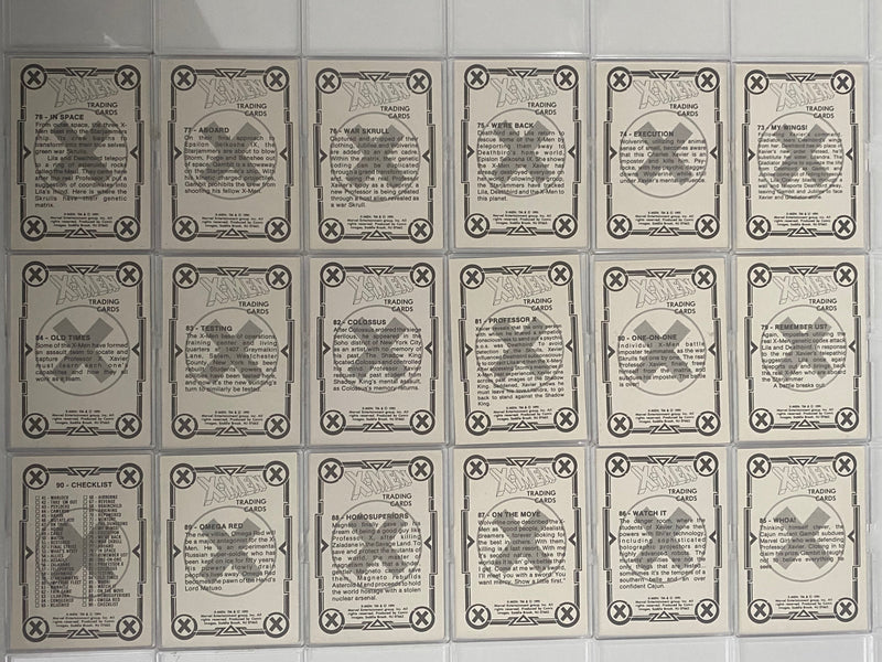 X-Men Jim Lee Art Base Card Set 90 Cards Comic Images 1991   - TvMovieCards.com