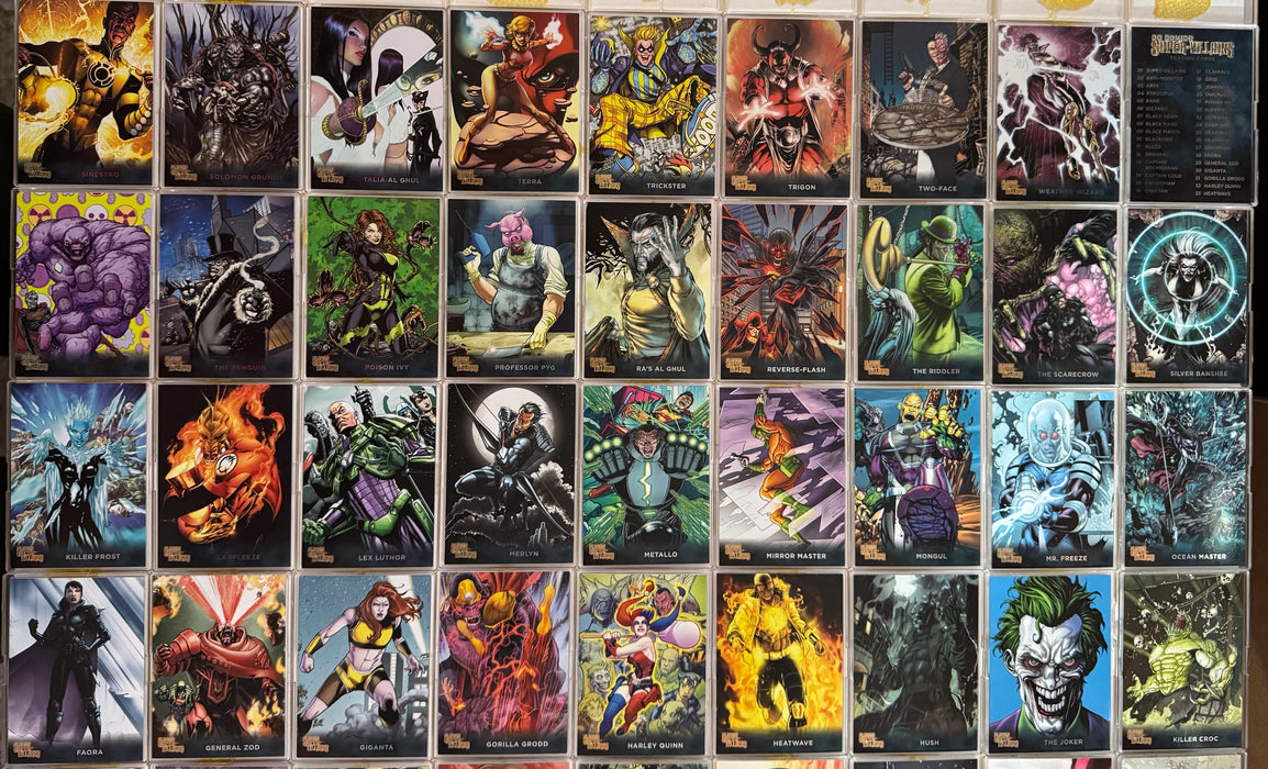 DC Comics Super-Villains Parallel Gold Foil Base Trading Card Set 63 Cards 2015 - TvMovieCards.com