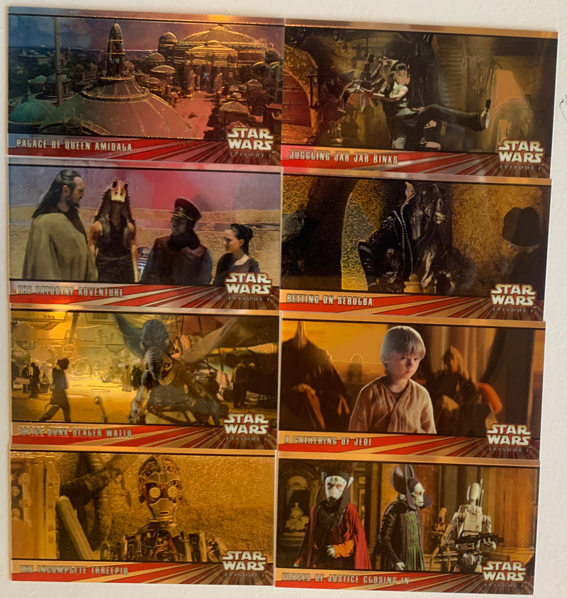Star Wars Episode 1 Phantom Menace Widevision Chrome Chase Card Set C1-C8   - TvMovieCards.com