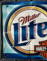 2001 Miller Lite Harley Davidson Motorcycle Racing Event 72" by 36" Banner   - TvMovieCards.com