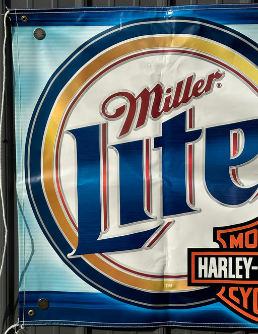2001 Miller Lite Harley Davidson Motorcycle Racing Event 72" by 36" Banner   - TvMovieCards.com