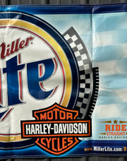 2001 Miller Lite Harley Davidson Motorcycle Racing Event 72" by 36" Banner   - TvMovieCards.com