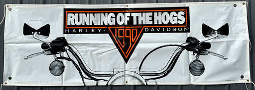 1990 Harley Davidson Dealer Showroom Banner "Running of the Hogs" 32" x 96"   - TvMovieCards.com