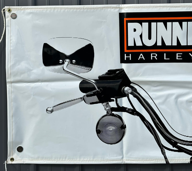 1990 Harley Davidson Dealer Showroom Banner "Running of the Hogs" 32" x 96"   - TvMovieCards.com
