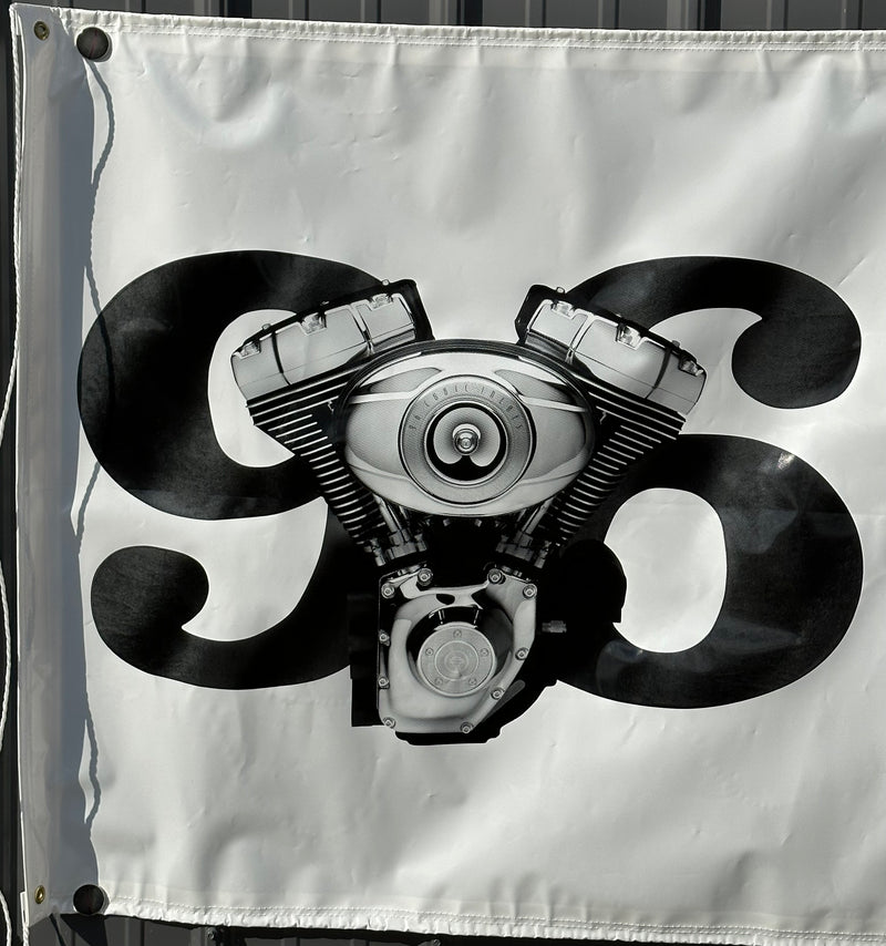 2007 Harley Davidson Dealer Showroom Banner "Twin Cam 96 Engine" 36" x 96"   - TvMovieCards.com