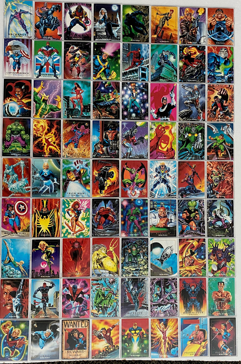Marvel Masterpieces Series I One 100 Base Card Set Joe Jusko 1992 Skybox - TvMovieCards.com
