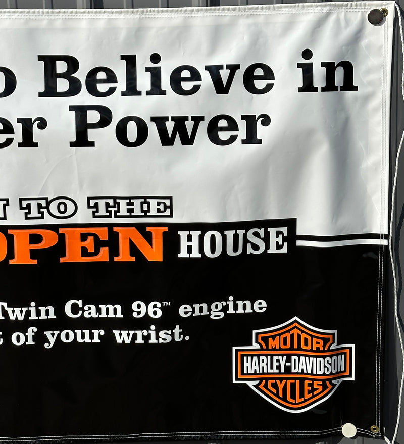 2007 Harley Davidson Dealer Showroom Banner "Twin Cam 96 Engine" 36" x 96"   - TvMovieCards.com
