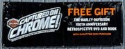2004 Harley Davidson Dealer Showroom Banner "Captured on Chrome" 36" x 96"   - TvMovieCards.com
