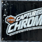 2004 Harley Davidson Dealer Showroom Banner "Captured on Chrome" 36" x 96"   - TvMovieCards.com