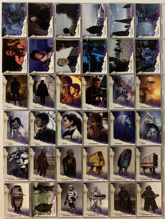 Star Wars Movie A Solo Story Base Trading Card Set 100 Cards  Topps 2018   - TvMovieCards.com