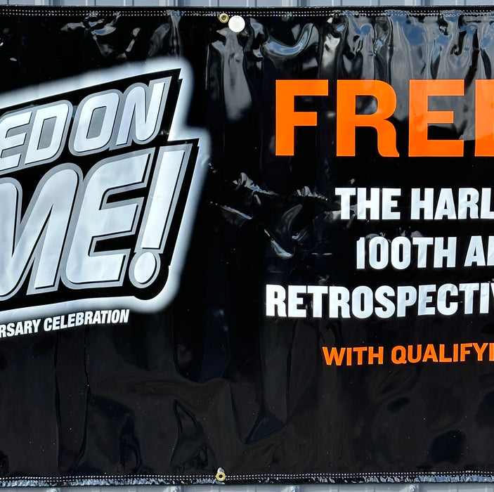 2004 Harley Davidson Dealer Showroom Banner "Captured on Chrome" 36" x 96"   - TvMovieCards.com