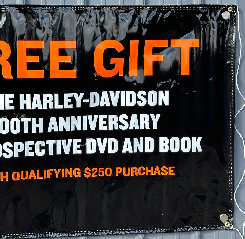 2004 Harley Davidson Dealer Showroom Banner "Captured on Chrome" 36" x 96"   - TvMovieCards.com