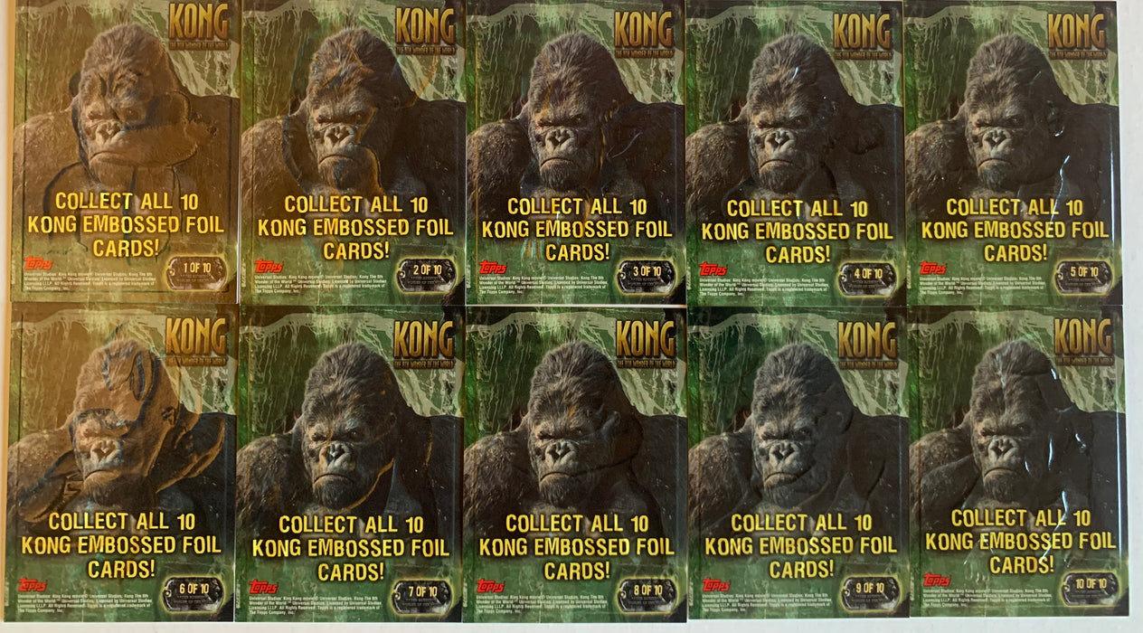 King Kong 8th Wonder of World Embossed Foil Chase Card Set (10) Topps 2005   - TvMovieCards.com