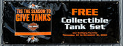 2004 Harley Davidson Dealer Showroom Banner Tis the Season To Give Tanks 36 x 96   - TvMovieCards.com