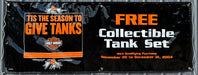 2004 Harley Davidson Dealer Showroom Banner Tis the Season To Give Tanks 36 x 96   - TvMovieCards.com