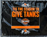 2004 Harley Davidson Dealer Showroom Banner Tis the Season To Give Tanks 36 x 96   - TvMovieCards.com